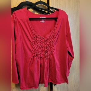 Red Women's Top - Lane Bryant Size 22/24w